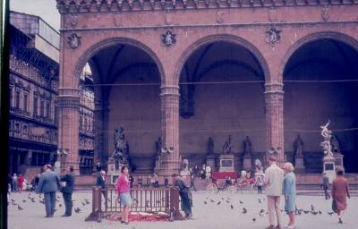 Praça da Signoria. Florença. Lugar onde morreu Savonarola
